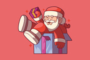 Santa Gift Box!, a Seasonal Illustration by pedrors (Thumbnail 2 of 3)
