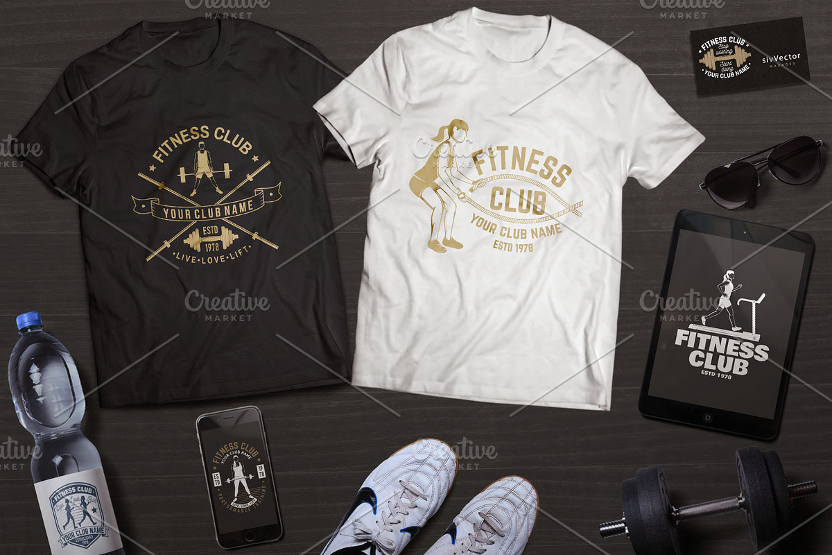Fitness Club, a Branding & Logo Template by sivVector (Photo 3 of 7)