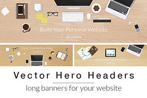 Vector Hero Headers Long banners