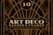 ArtDeco Badges & Frames, an Object Graphic by Cruzine (Thumbnail 1 of 5)