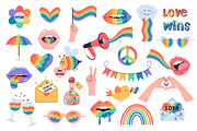 Pride LGBT symbols set, a Decorative Illustration by JulyGart (Thumbnail 2 of 5)