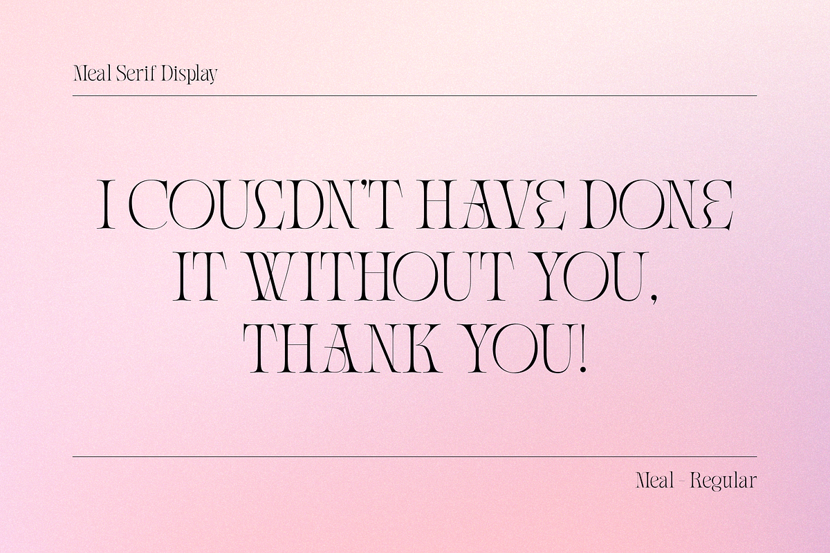 Meal - Serif Display Family, a Serif Font by Holyline Design (Photo 15 of 15)