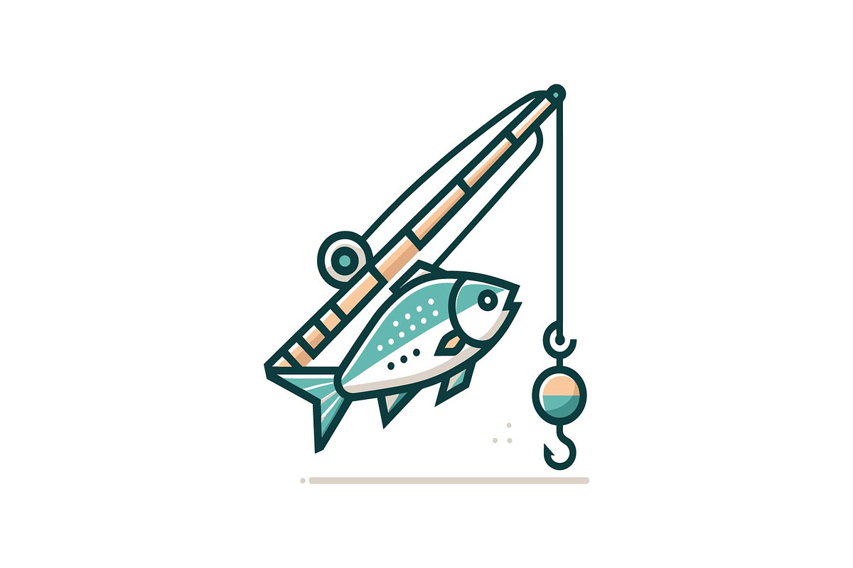 Minimal Fishing Rod Icon Vector Set, an Object Graphic by yasushie (Photo 14 of 16)