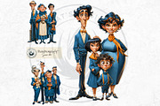 Teal Whimsy Borough Quirky Cliparts, a Person Illustration by ThatsDesignArt (Thumbnail 6 of 10)