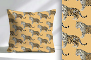 Tiger On Orange Seamless Repeat, a Pattern Graphic by Sharon Schwalbe (Thumbnail 2 of 4)