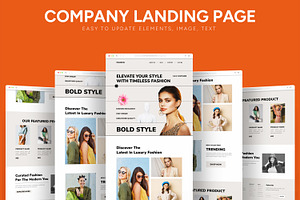 Fashion Landing Page Template, an UI Kit Template by CreativeShaper