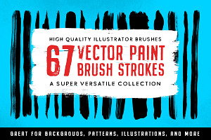 67 Illustrator Paint Stroke Brushes