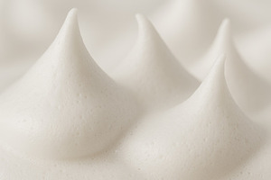 Closeup of whipped cream peaks with smooth texture, suitable as, a Photo by Dvoevnore photos