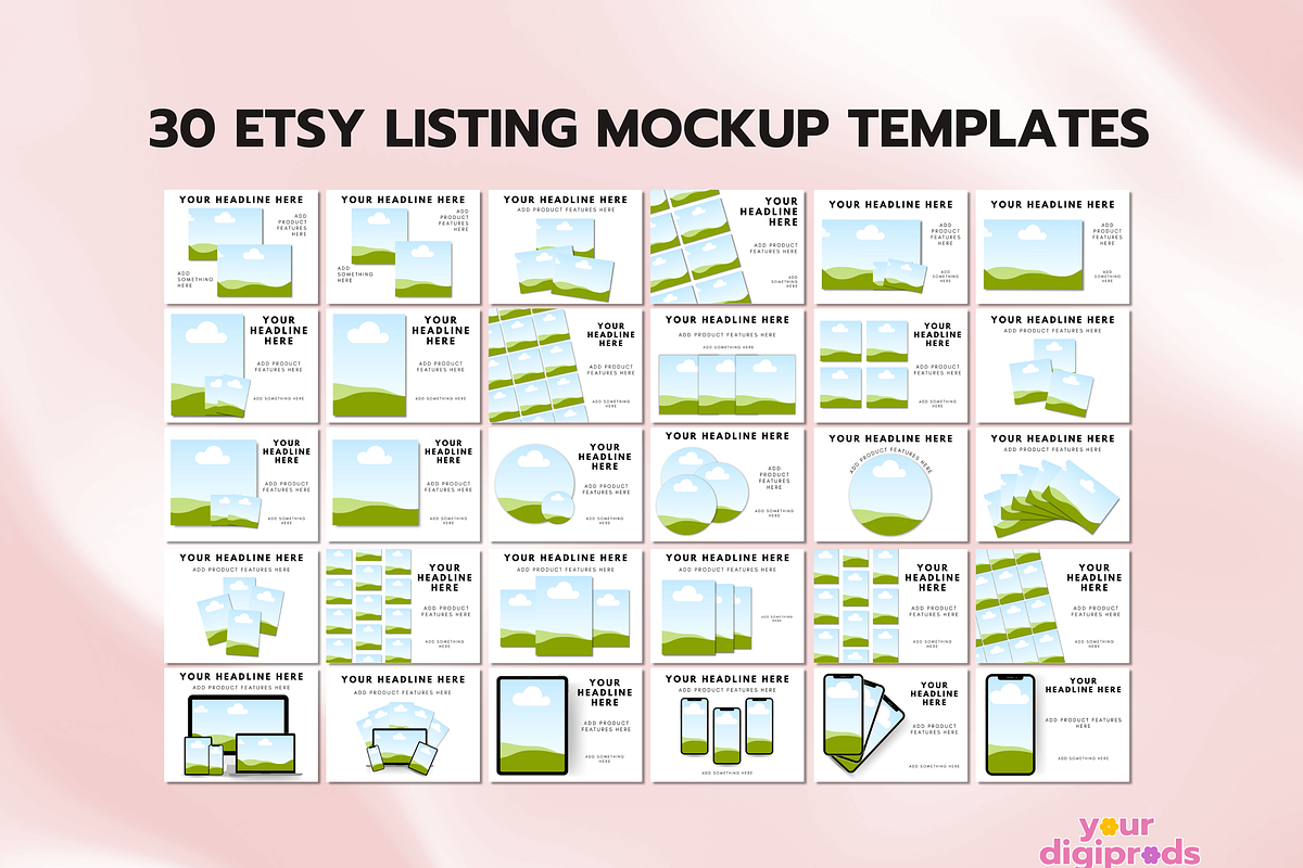 Ultimate Mockup Templates Bundle, a Books & Magazine Mockup by Your DigiProds (Photo 5 of 8)