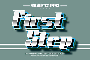 First step 3D editable text effect, a Layer Style Add-On by nicemorning