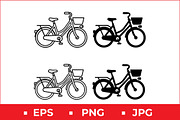 Bicycle Icon Set, a Solid Icon by Artonix (Thumbnail 1 of 2)
