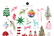Watercolor Clipart-KITSCH Christmas, a Decorative Illustration by Beigetime (Thumbnail 4 of 15)