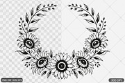 Sunflower Frame SVG PNG Bundle, an Illustration by Actual Pixel (Thumbnail 19 of 23)