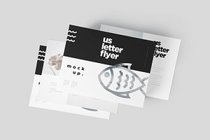 US Letter Landscape Flyer Mockups