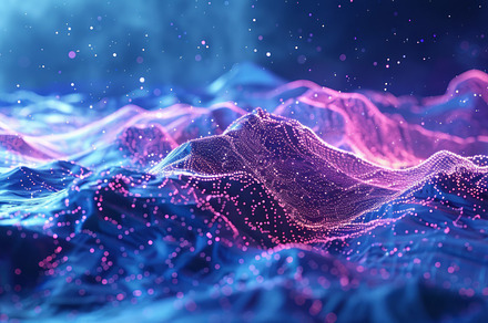 Abstract Blue and Purple Wave, a Background Photo by ImageMir
