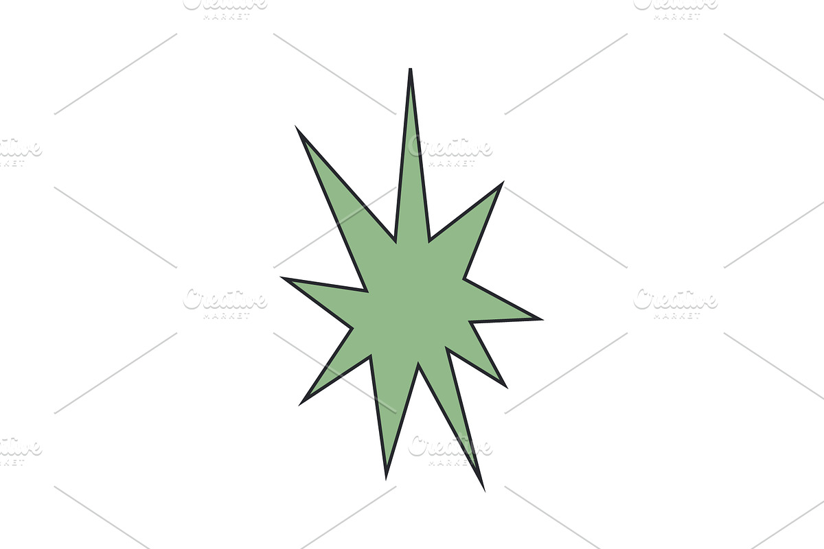 Irregular star shape icons, an Object Graphic by Elena Pimukova (Photo 2 of 16)