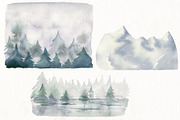 Watercolor winter forest., a Decorative Illustration by TaPilipa (Thumbnail 8 of 9)