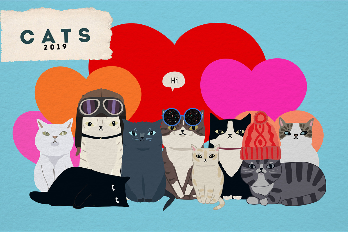 Cats 2019, an Animal Illustration by Alena (Photo 1 of 6)