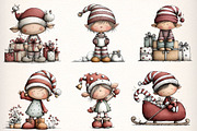 Whimsical Elf Clipart Bundle, an Illustration by Dream Creation (Thumbnail 2 of 6)
