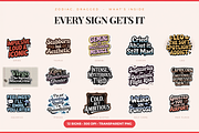 Funny Zodiac Digital Sticker Set, an Object Graphic by Jakayla Digital Co (Thumbnail 2 of 20)