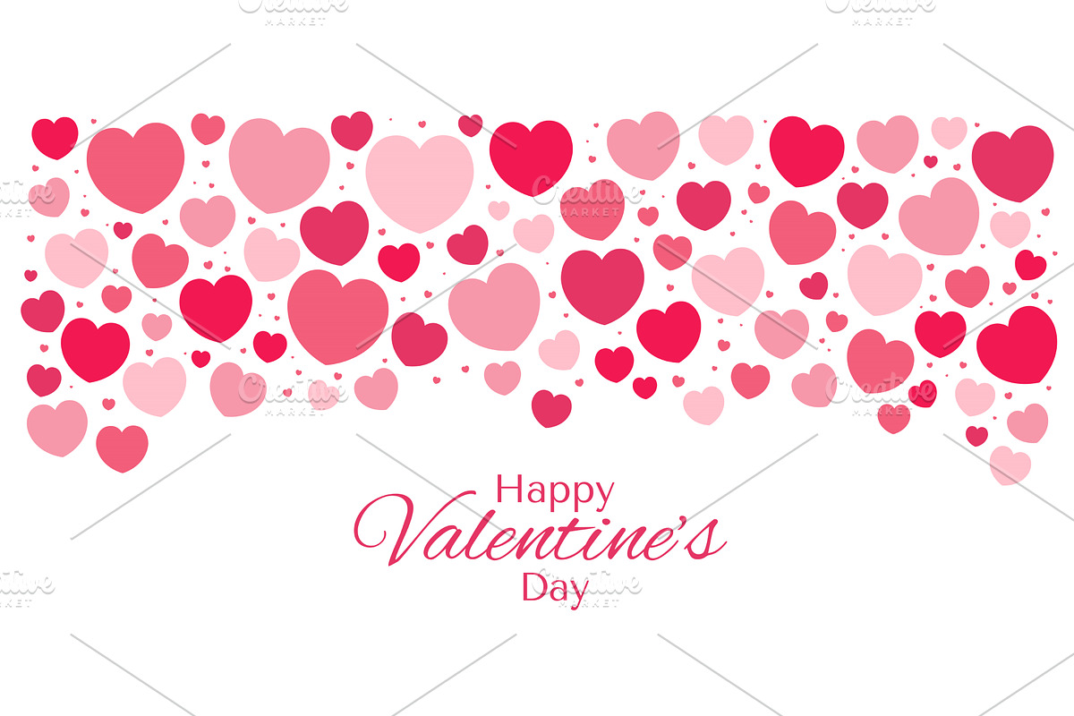 Valentines day red, pink hearts, a Background Graphic by sceptical cactus