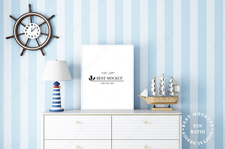 Frame Mockup Kids, a Print Template by Mockup Shop
