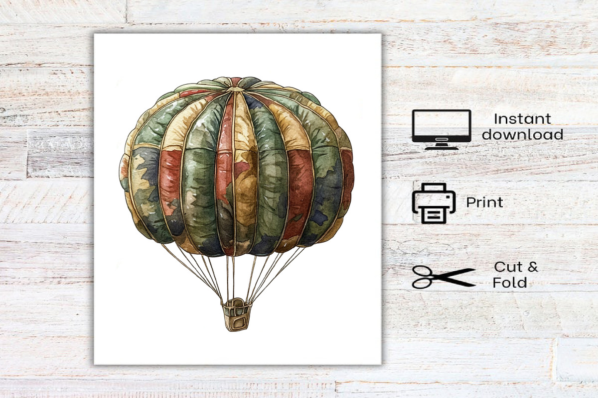 Watercolor Camo Patches Clipart, an Illustration by Canvas Craft (Photo 7 of 7)