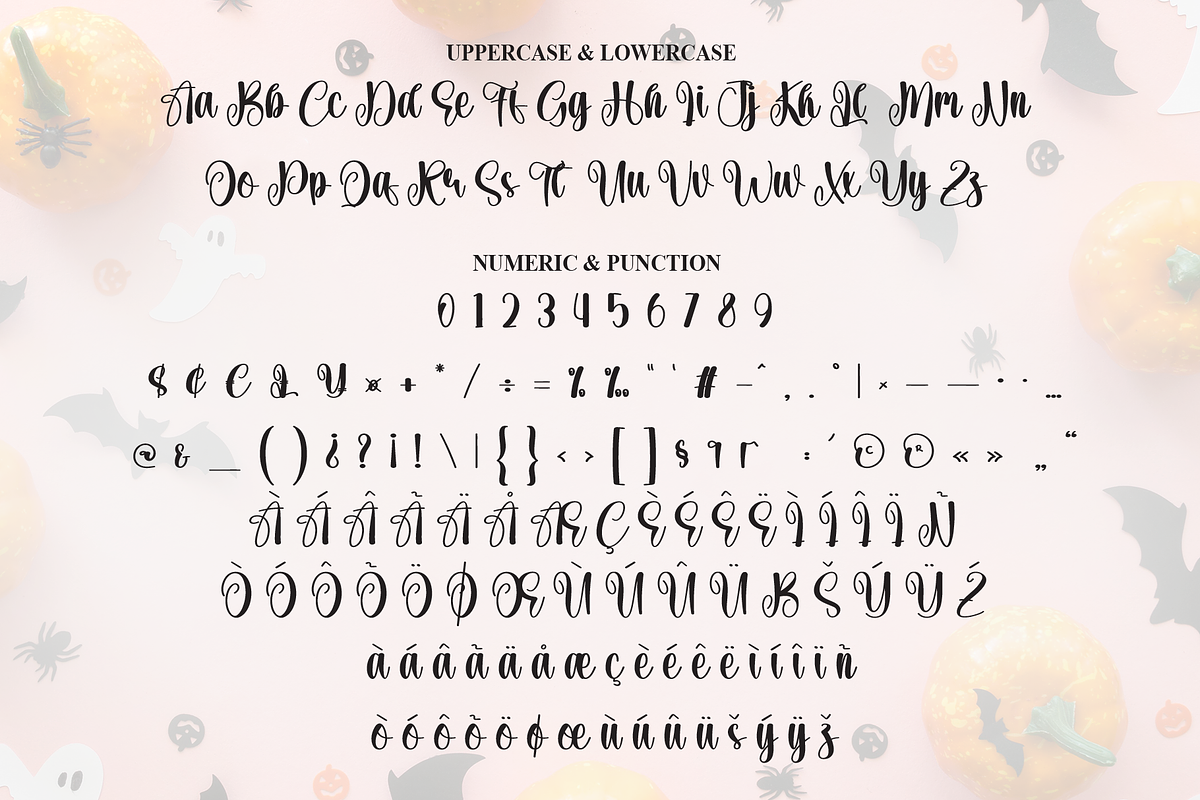 Lovely Halloween | Script Font, a Handwritten Font by Scratchones (Photo 7 of 8)