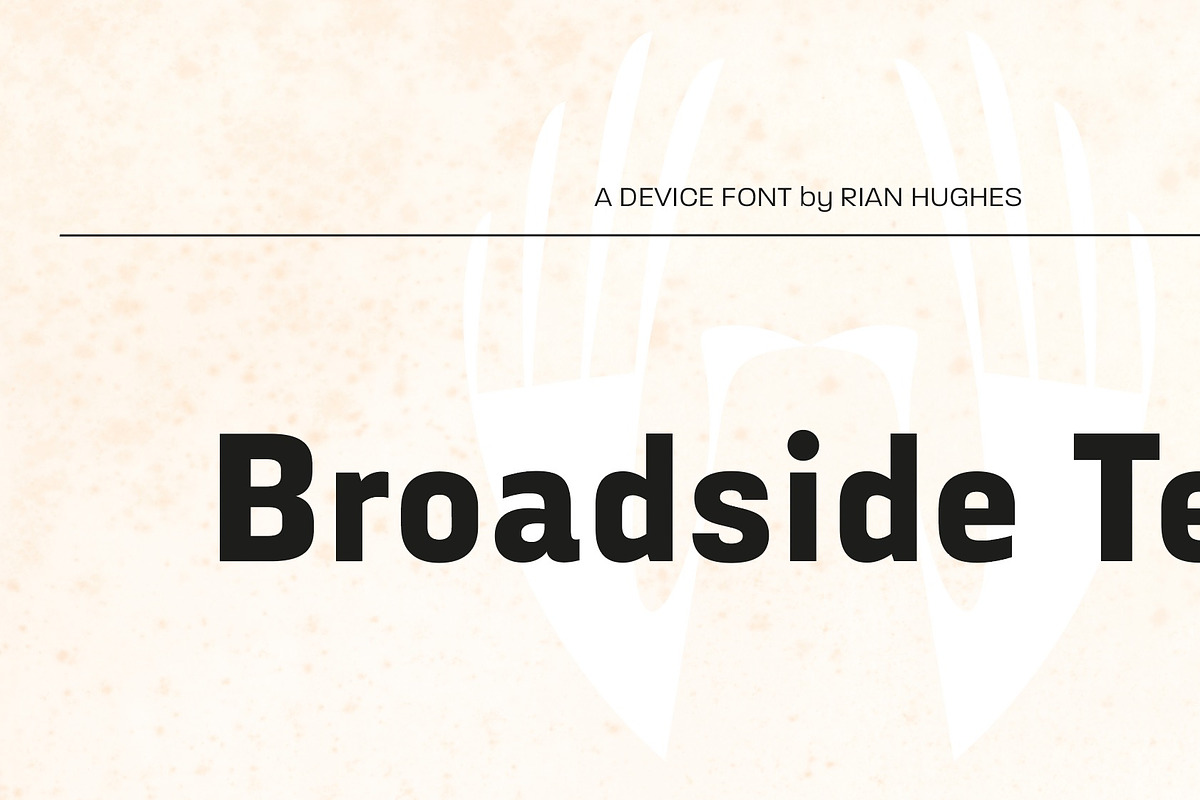 Broadside Text, a Sans Serif Font by Device (Photo 4 of 6)