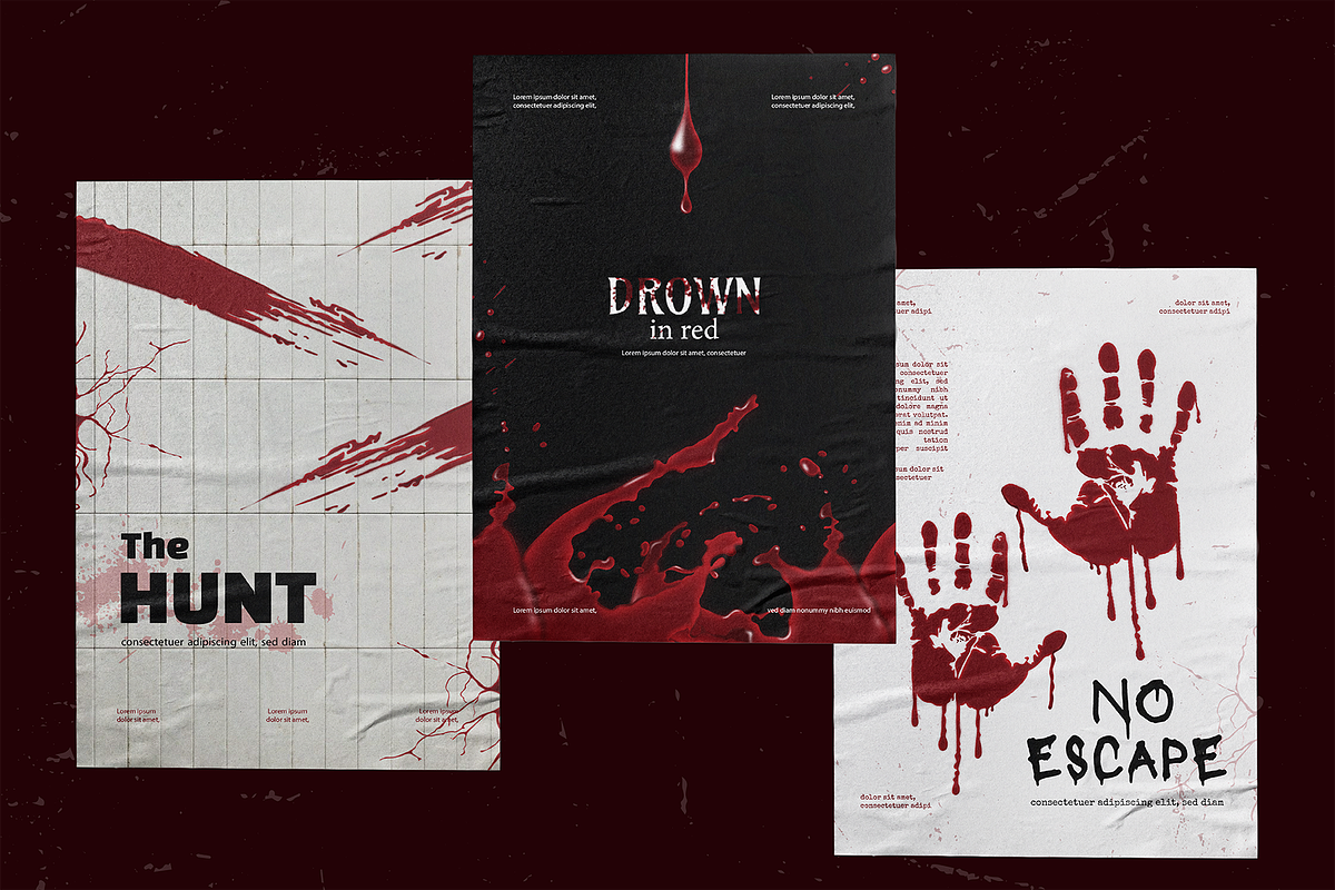 Blood Overlay Element Set, a Seasonal Illustration by Invisual Studio (Photo 5 of 7)