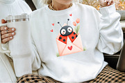 Cute Ladybug Valentine Clipart, an Illustration by Sublimation Artist (Thumbnail 4 of 6)
