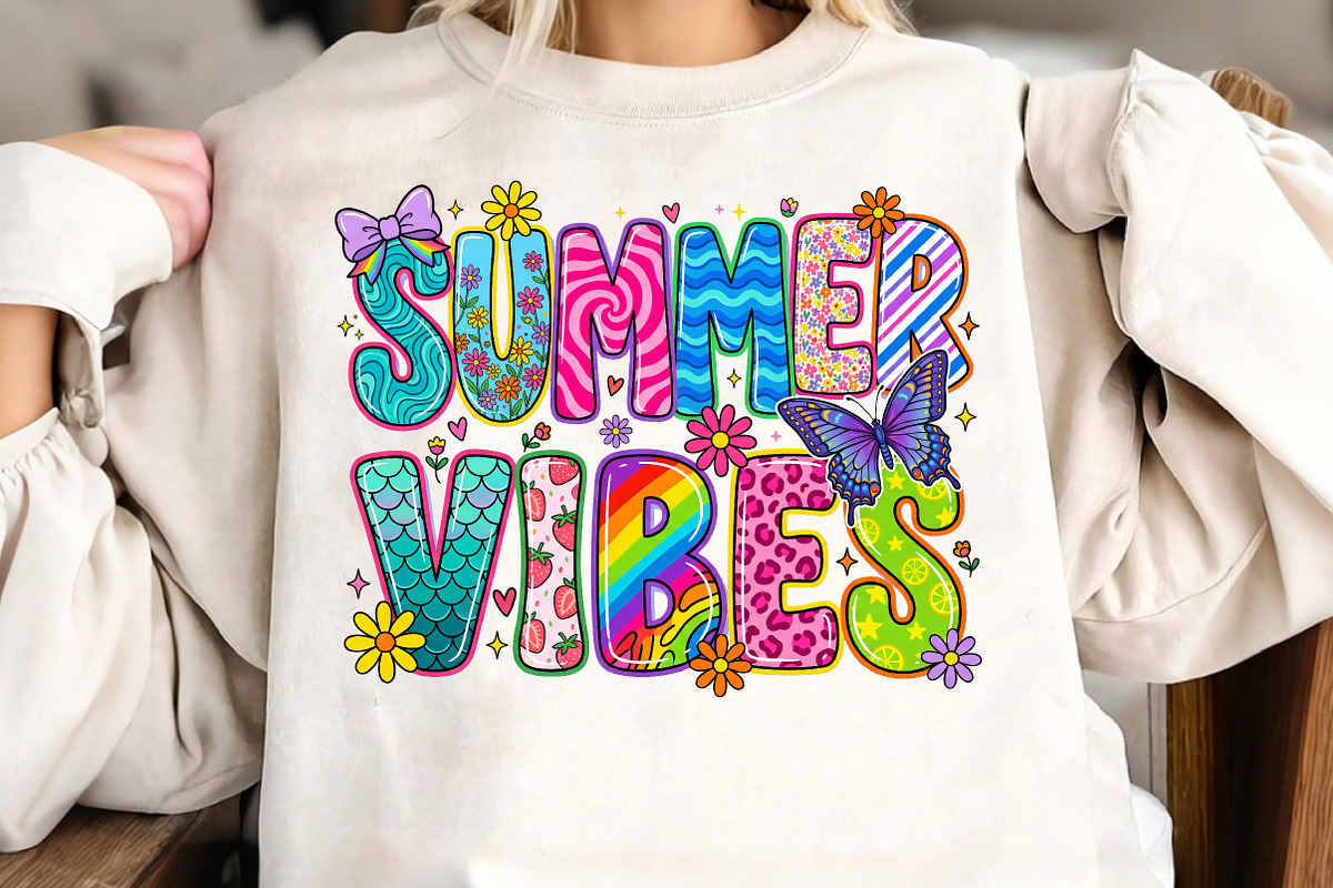 Summer Vibes Png, Retro Summer Png, an Illustration by CreationArt (Photo 2 of 5)