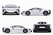 Hybrid Supercar Sport Coupe Set, an Advertising Mockup by Halal Graphic Studio (Thumbnail 11 of 12)