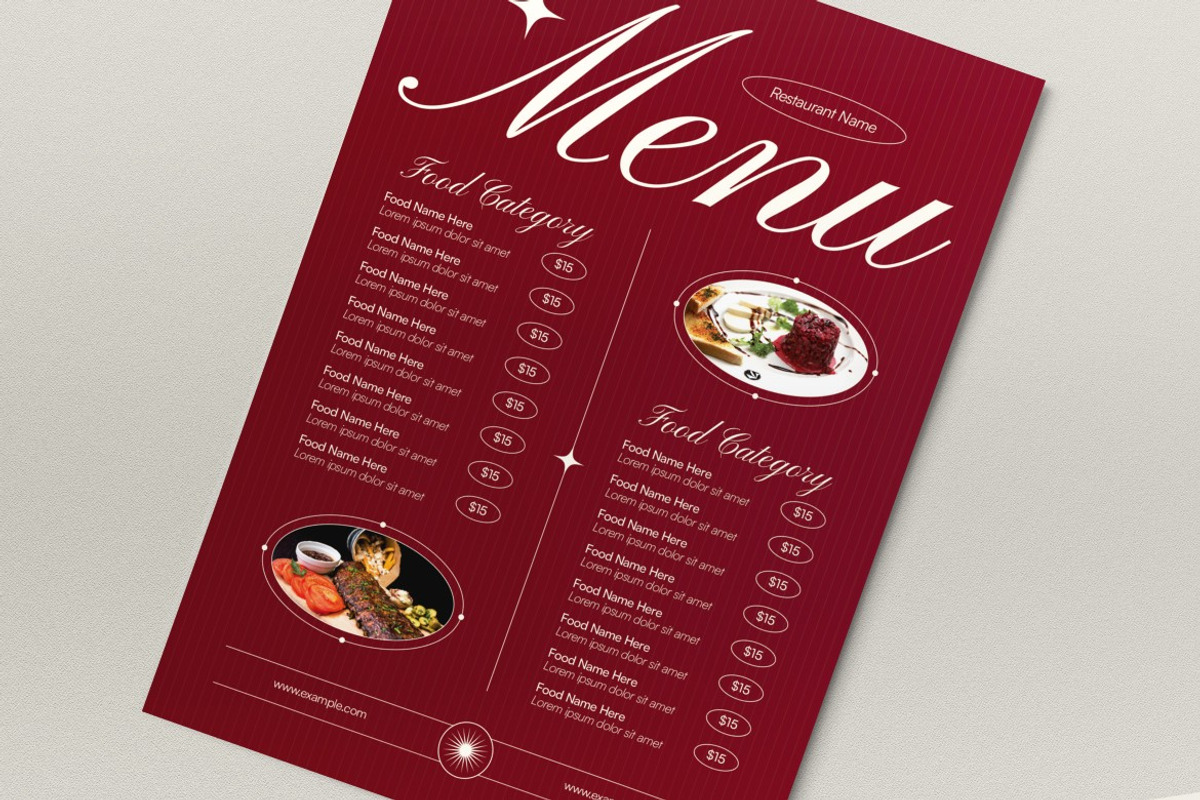 Fine Dining Food Menu, a Flyer Template by graphicook (Photo 2 of 4)