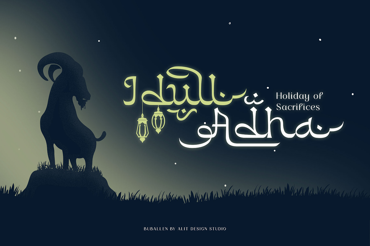 Buballen Arabic Typeface, a Script Font by alit design (Photo 2 of 14)