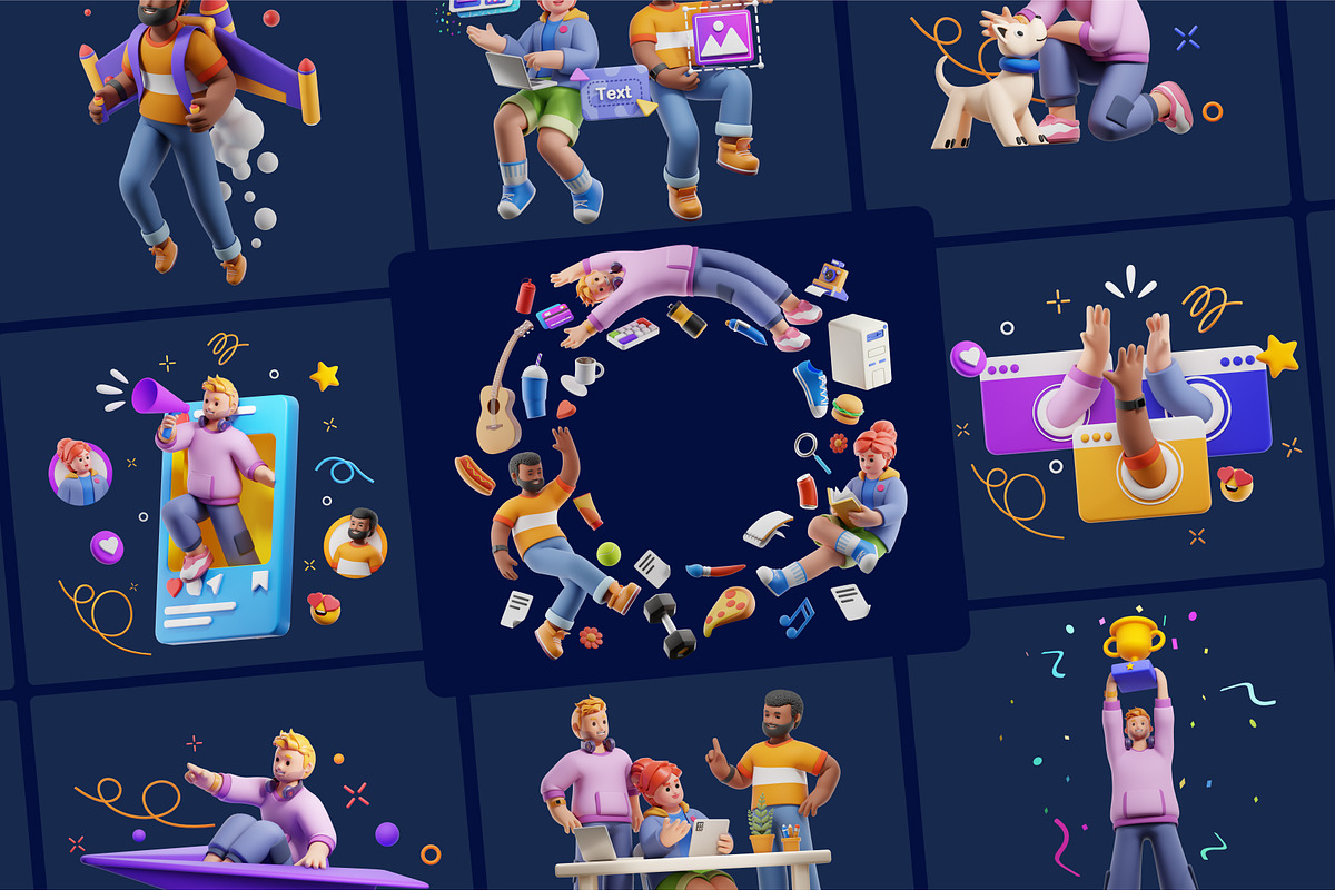 Startup Business 3D Character Pack, a Characters & Person 3D Model by orenjidesign (Photo 7 of 8)