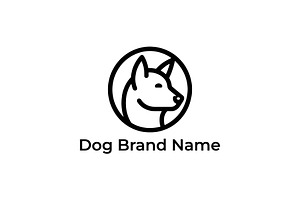 Dog profile circle emblem logo, a Branding & Logo Template by Vectorium Studio