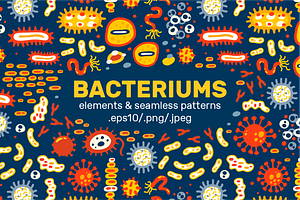 BACTERIUMS patterns & illustrations