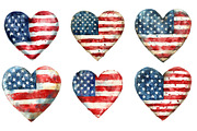 American Flag Heart PNG, an Illustration by SinaCreation (Thumbnail 3 of 5)