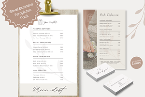 Spa Center Marketing Canva Templates