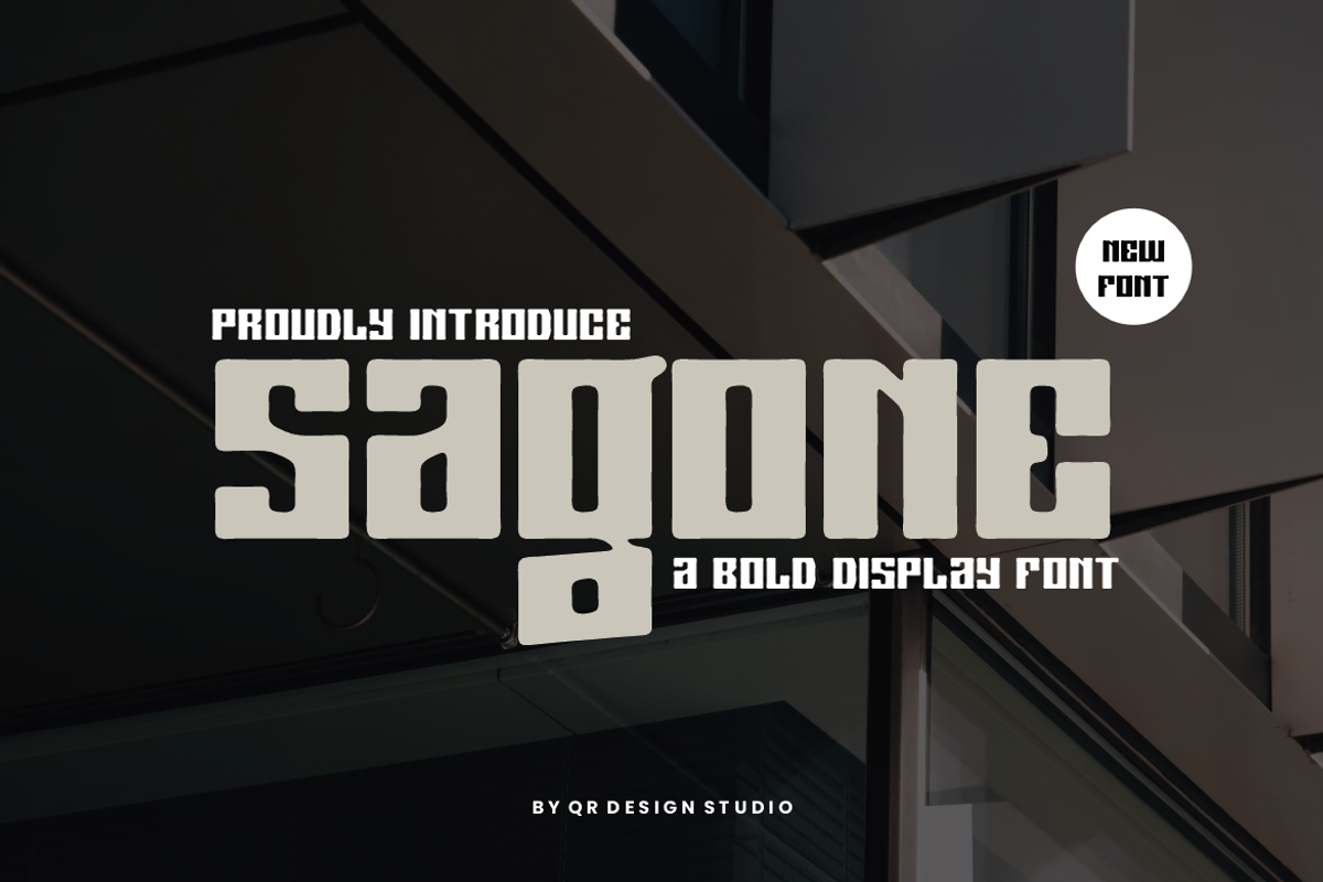 Sagone - Heavy & Thick Font, a Sans Serif Font by QR Design Studio (Photo 1 of 7)