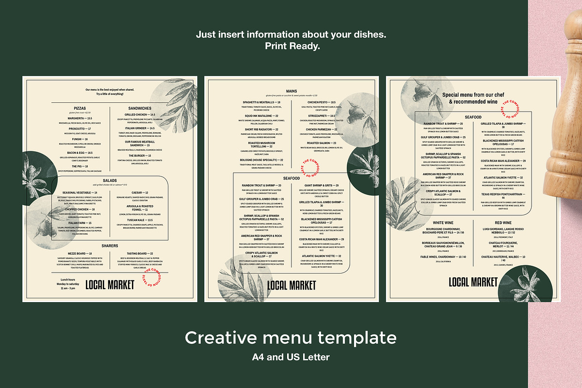 Restaurant Menu, a Brochure Template by BigWeek (Photo 2 of 4)