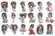 Whimsical Valentine Girl Clipart, an Icon by Libby Wishes (Thumbnail 2 of 7)