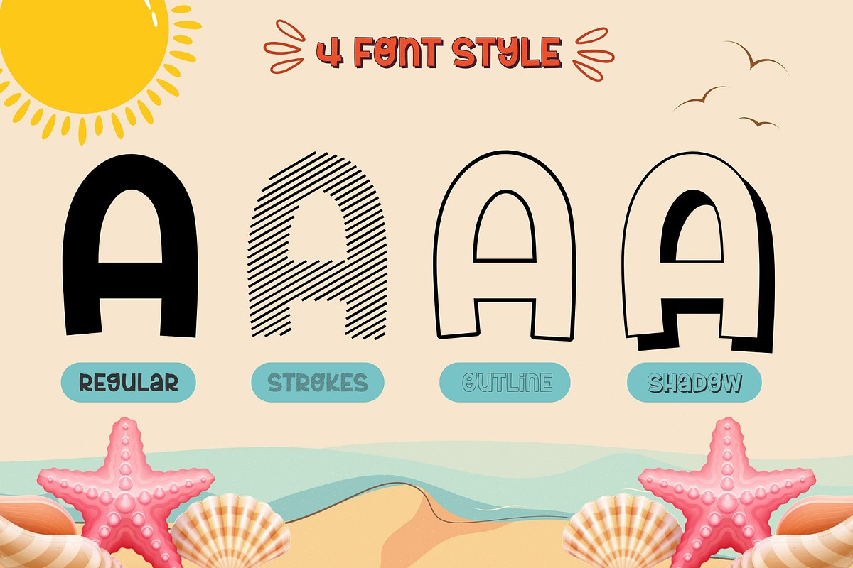 Fox Sunrise 4 Font Styles, a Handwritten Font by Fox7 By Rattana (Photo 2 of 13)