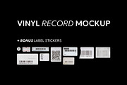 Vinyl Record Cover Mockup, a Packaging Mockup by BORT GRAPHIC (Thumbnail 7 of 7)