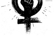 women resist symbol raised fist icon, an Object Illustration by Black White Mouse Design (Thumbnail 3 of 3)