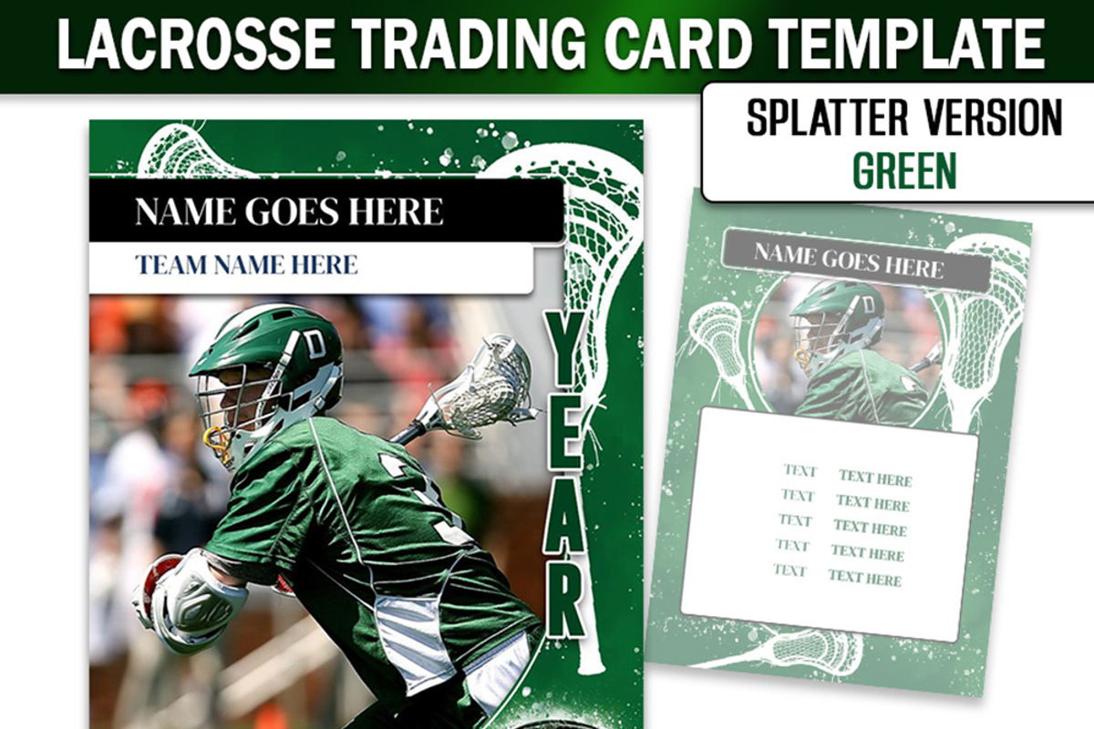Lacrosse Trading Card Template, a Card Template by Brenda Avila Designs (Photo 1 of 2)