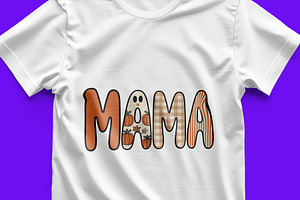 Preppy Halloween Mama Png Floral Gho, a Seasonal Illustration by Unique Design Team