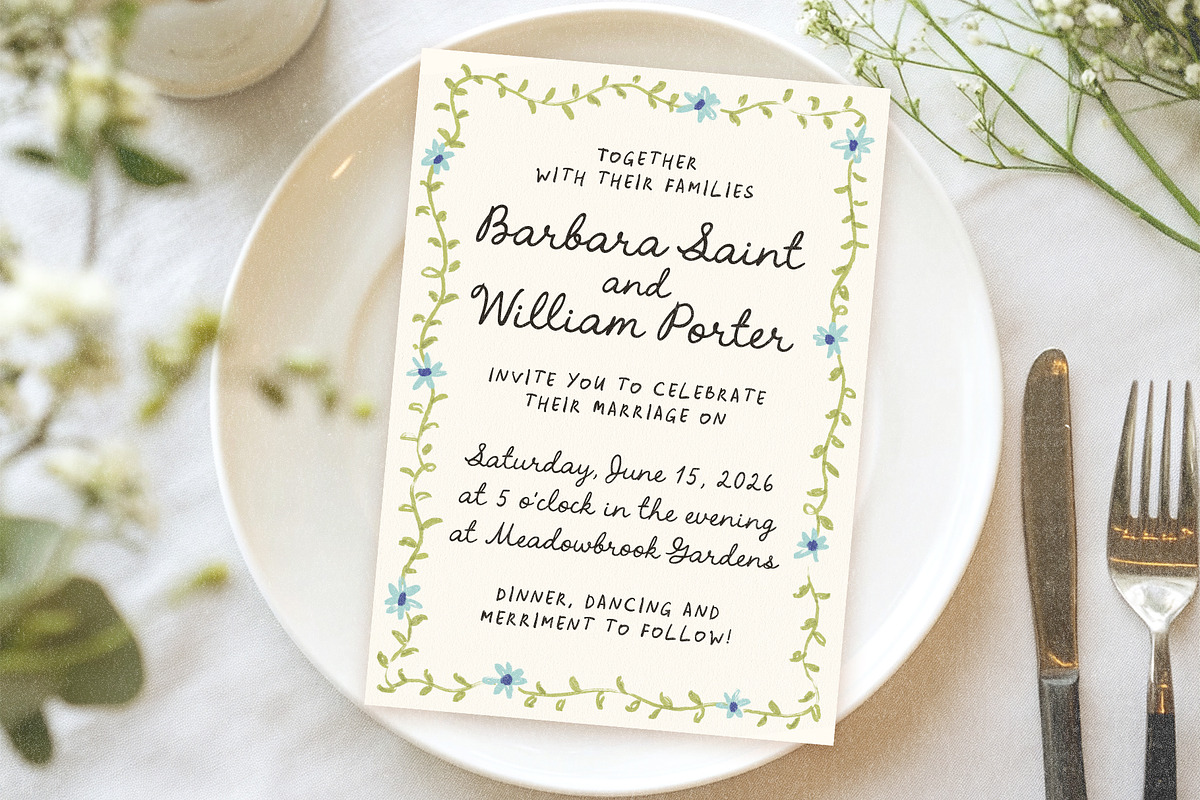 Whimsical Romantic Hand-drawn Frames, a Background Graphic by Ayya Studio (Photo 8 of 11)