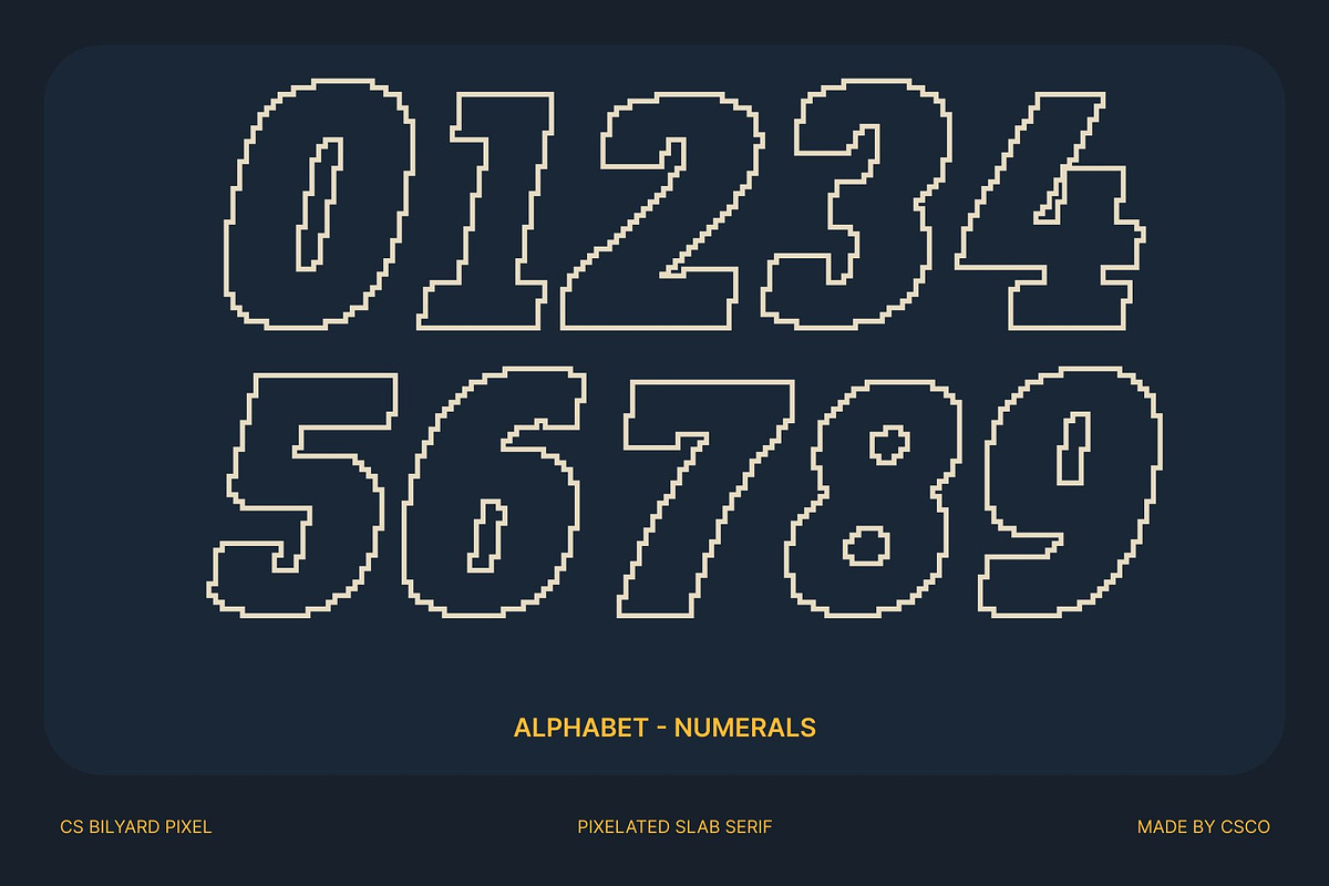 CS Bilyard Pixel, a Slab Serif Font by Craft Supply Co. (Photo 6 of 8)